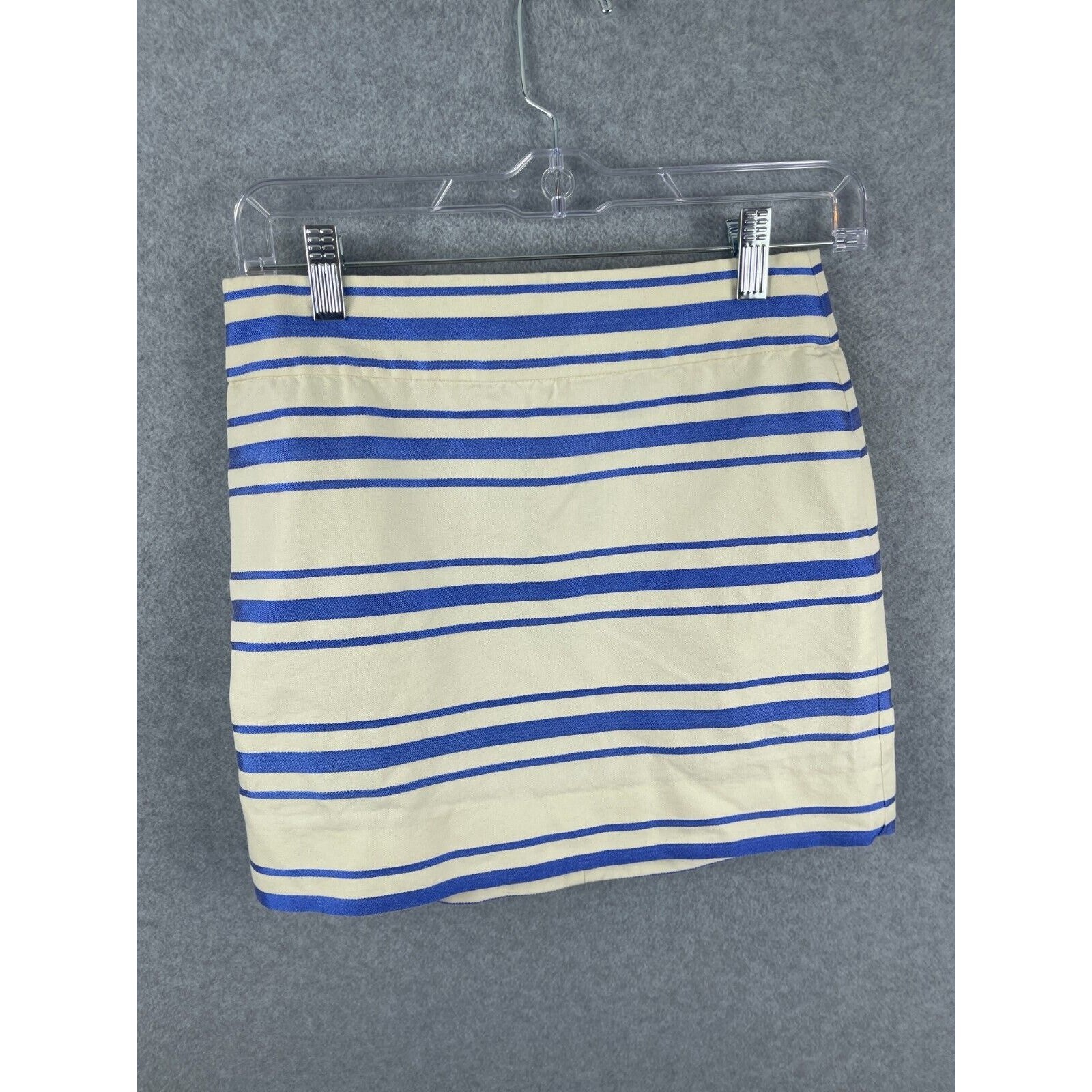 J Crew Pencil Skirt Womens 00 White Striped Career Professional Business Casual
