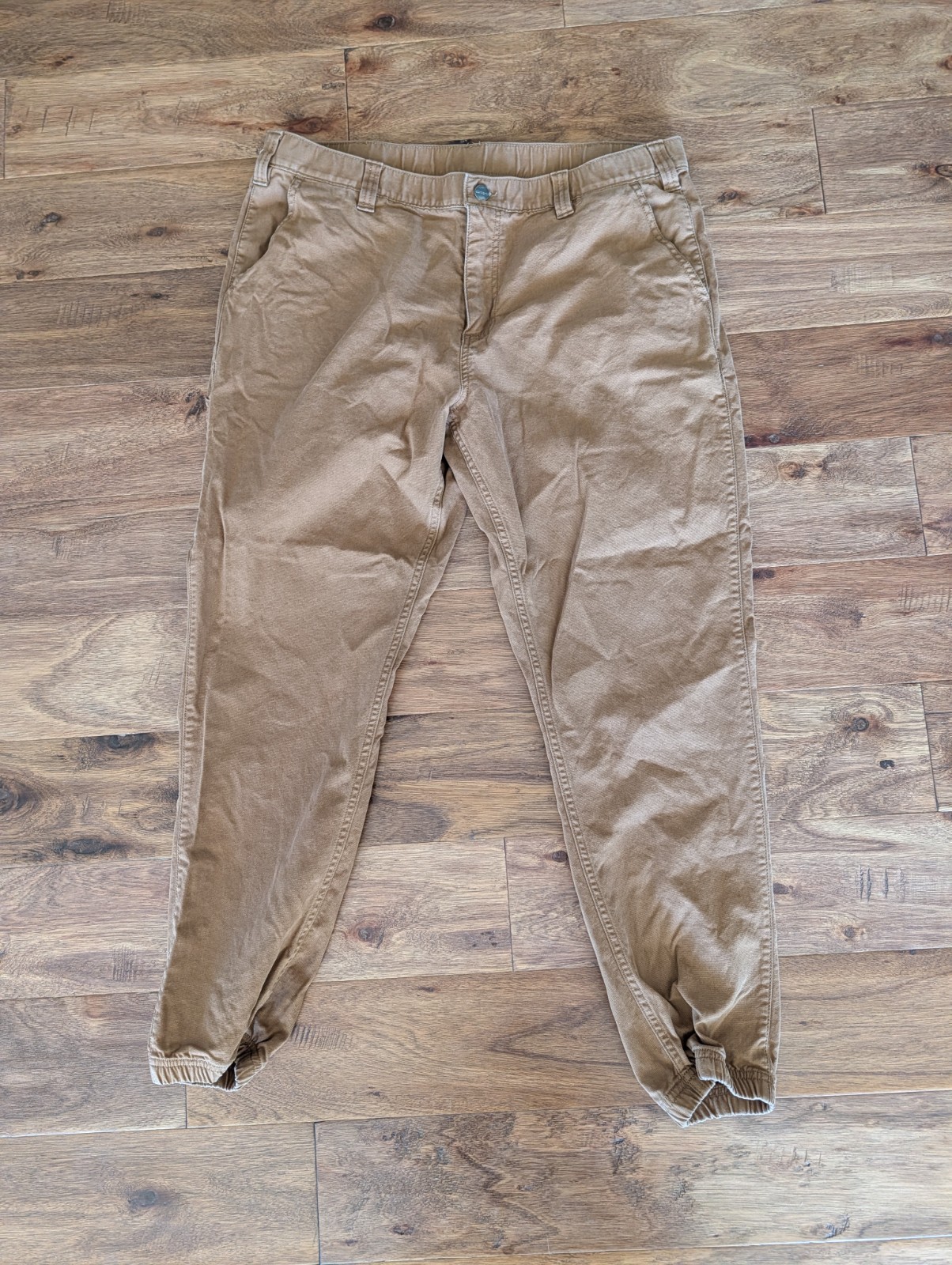 Carhartt Joggers Mens 38 Brown Rugged Relaxed Fit Canvas Pants