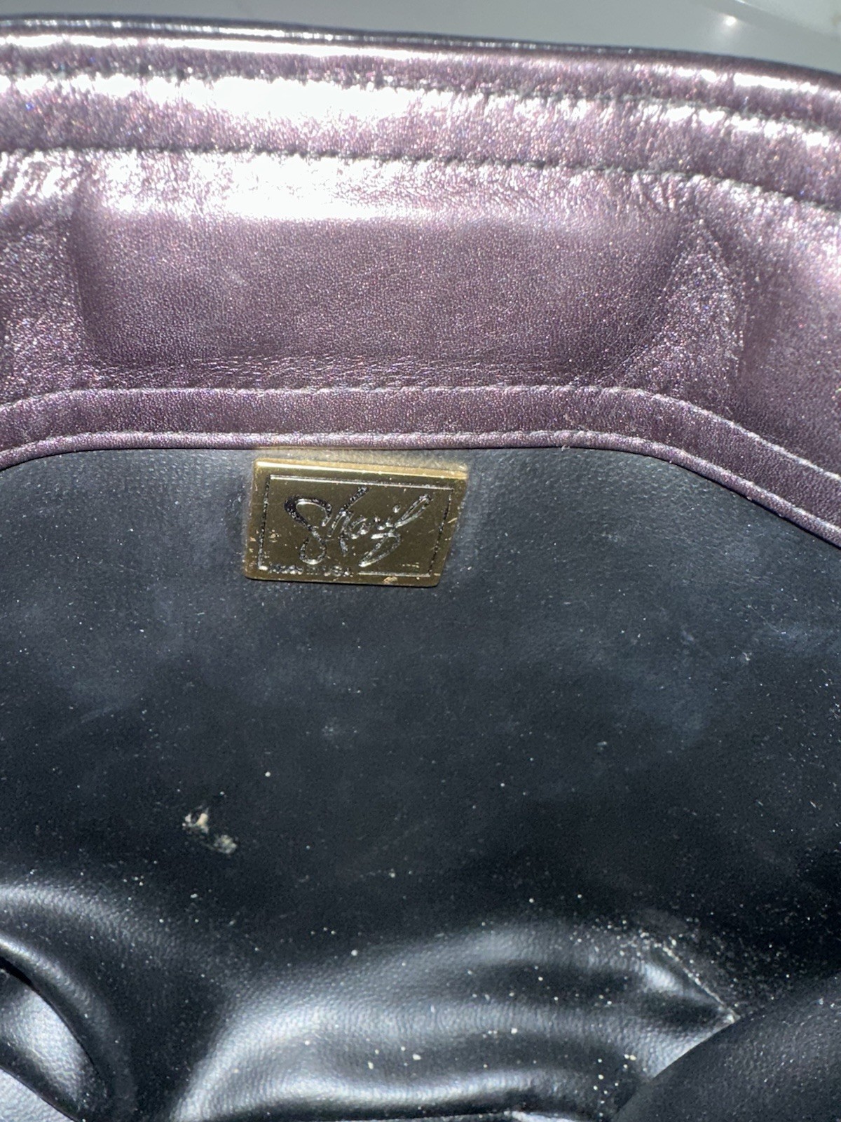 Sharif Handbag Patchwork Black Made In USA 7.5” x 6.25” x 1.75” Vintage