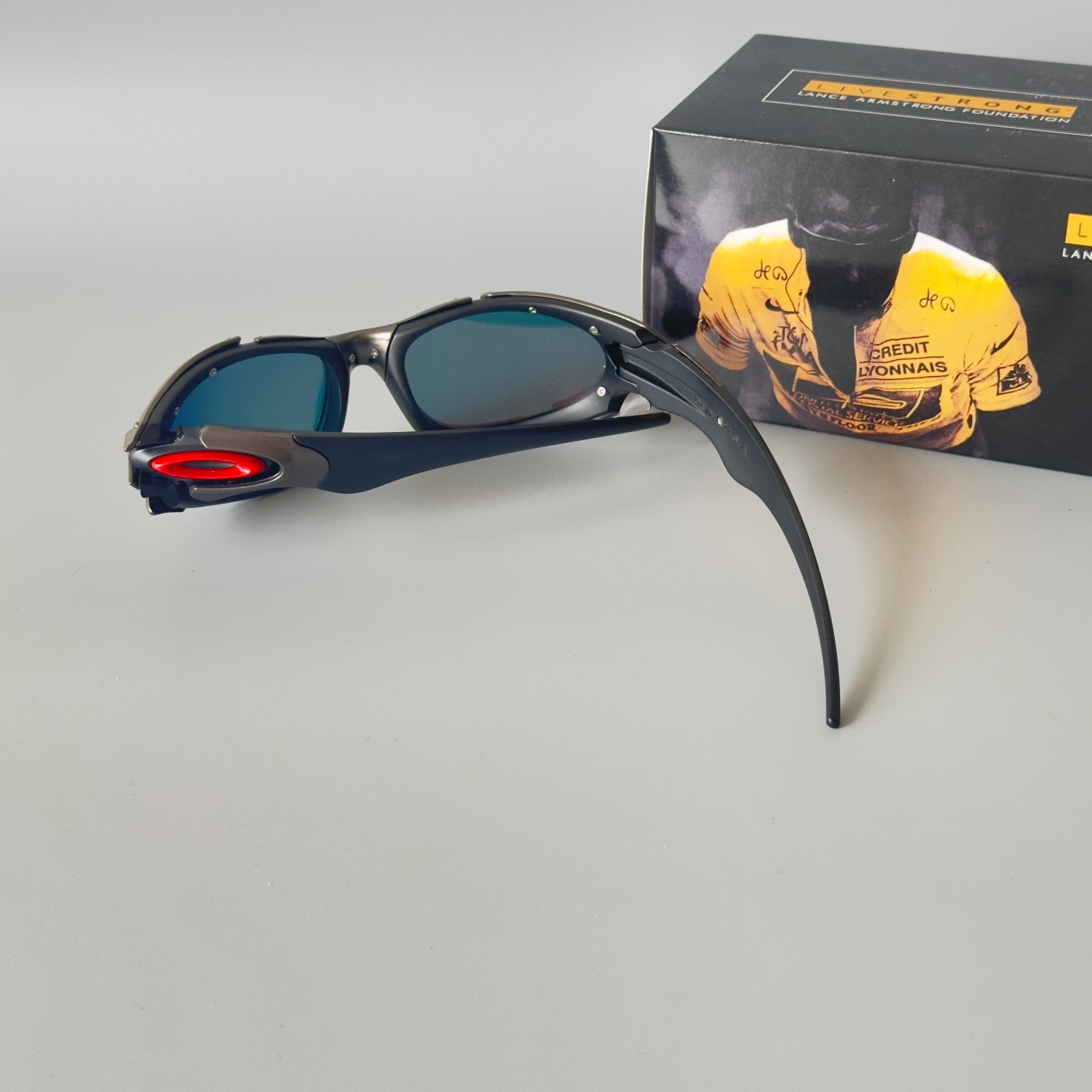 Oakley Plate Vintage 90s Silver Orange Glasses Outdoor Polarized Y2K GorpCore