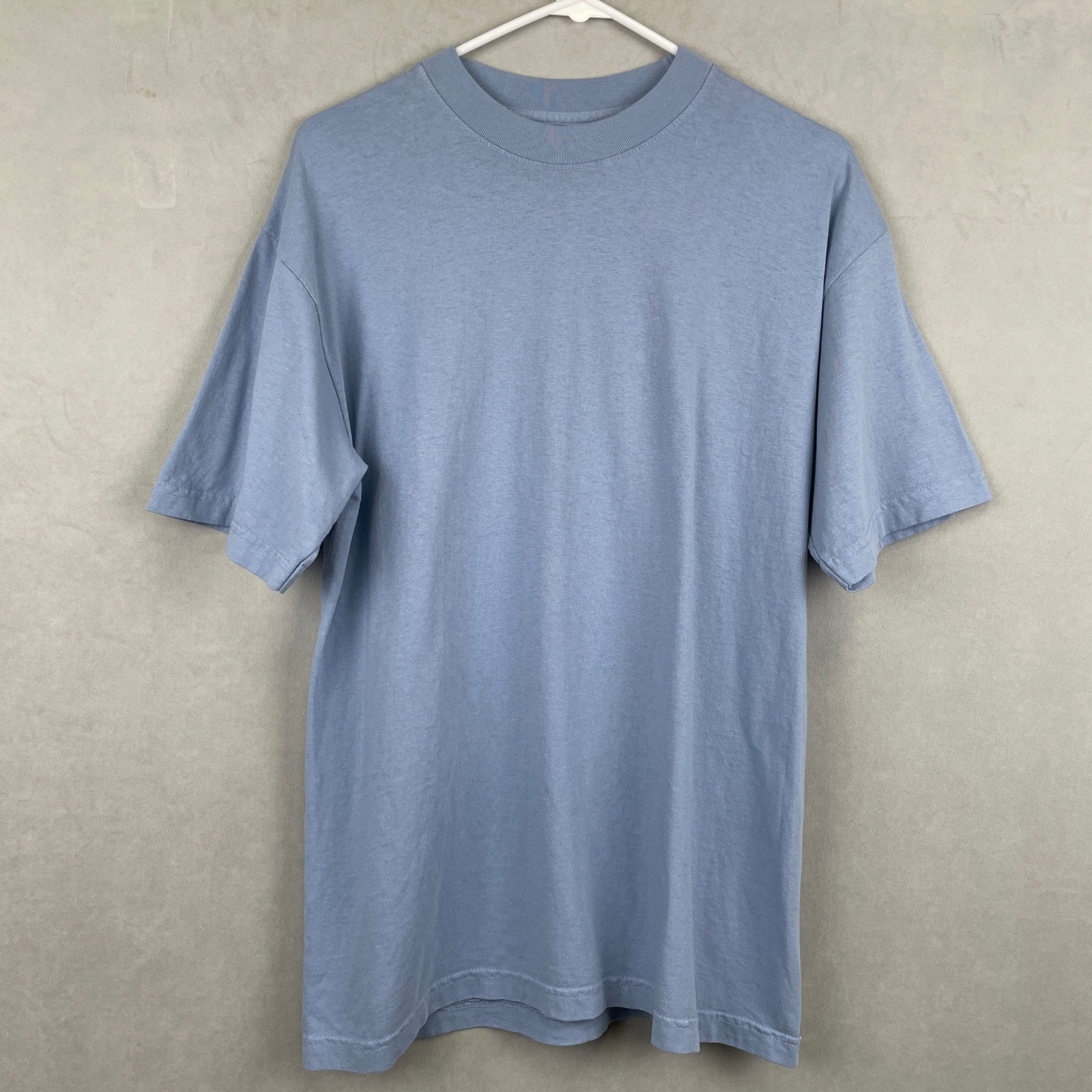 Los Angeles Apparel 1801GD 6.5oz Heavy Cotton Garment Dye T-Shirt Blue USA Hip M