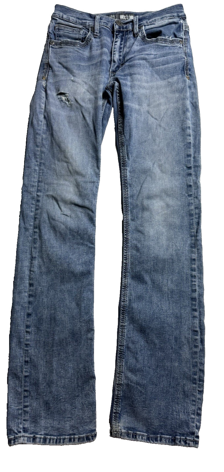 Buckle BKE Mens JAKE Bootleg Denim Jeans Sz 29XL Distressed FREE SHIPPING