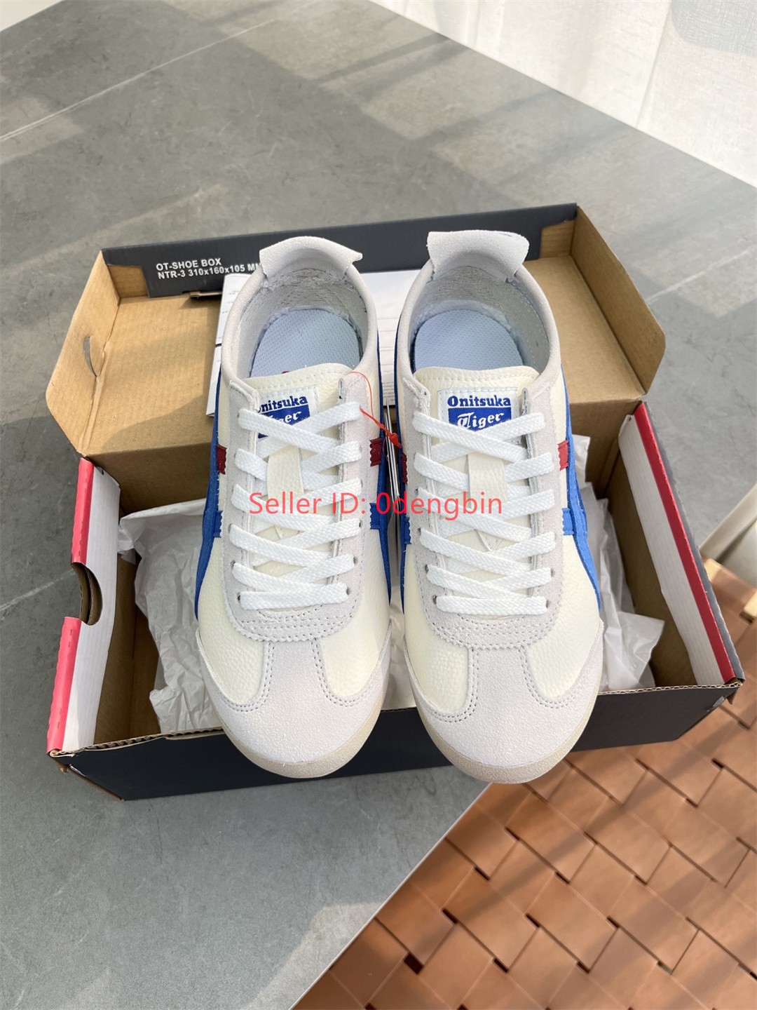 Retro Onitsuka Tiger MEXICO 66 Casual Shoes White/Blue Red Sneakers New with Box