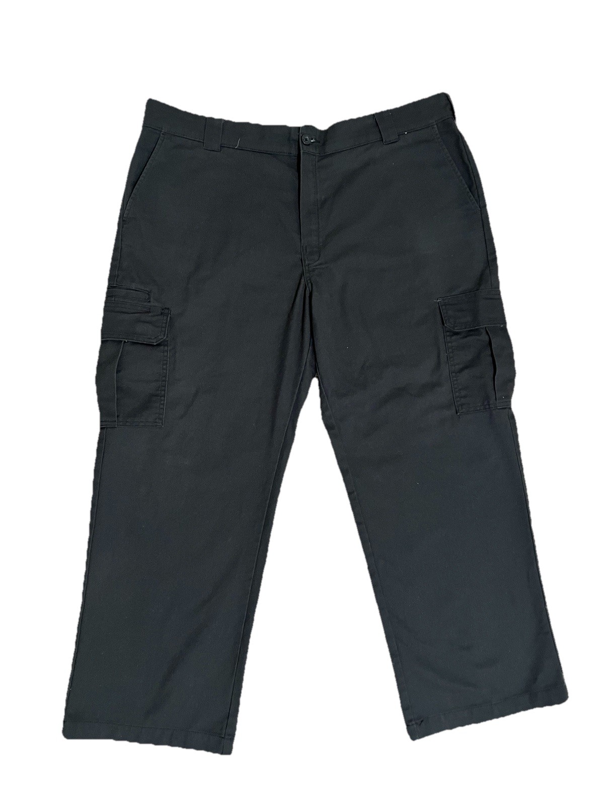 Dickies Pants Mens 42×30 Black Relaxed Straight High Rise Cargo Pockets