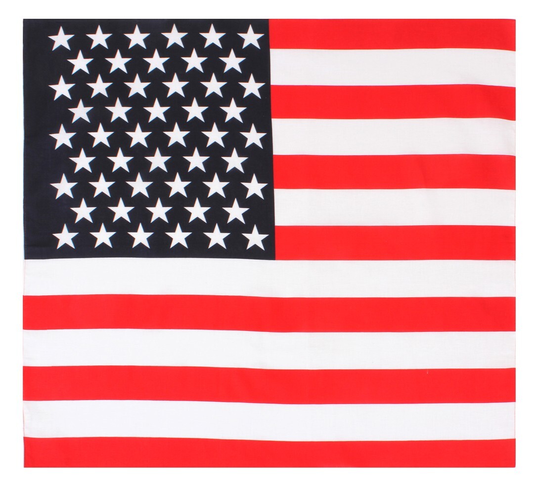 Rothco U.S. Flag Cotton Bandana Jumbo 27″ x 27″ #4950 | Red, White, & Blue
