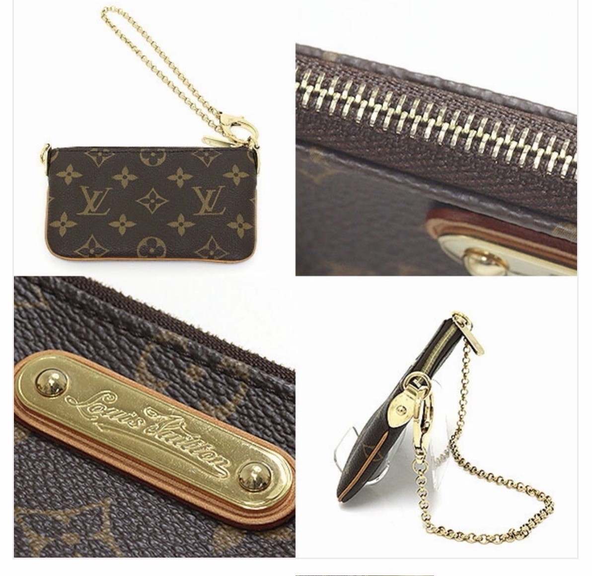 Authentic Louis Vuitton Pochette Mila PM Monogram Pouch Small Wallet Coin Case