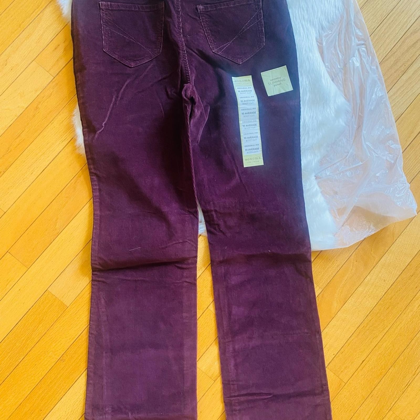 Sonoma Purple/ burgendy Boot Cut Corduroy Pants
