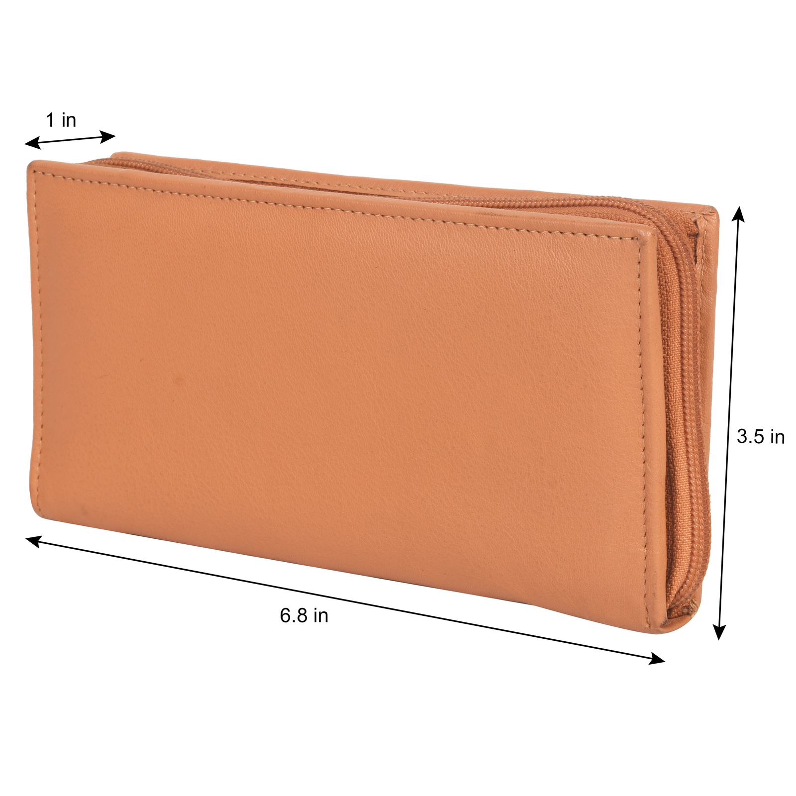 Leatherboss Genuine Leather Checkbook Cover with Credit Card Holder