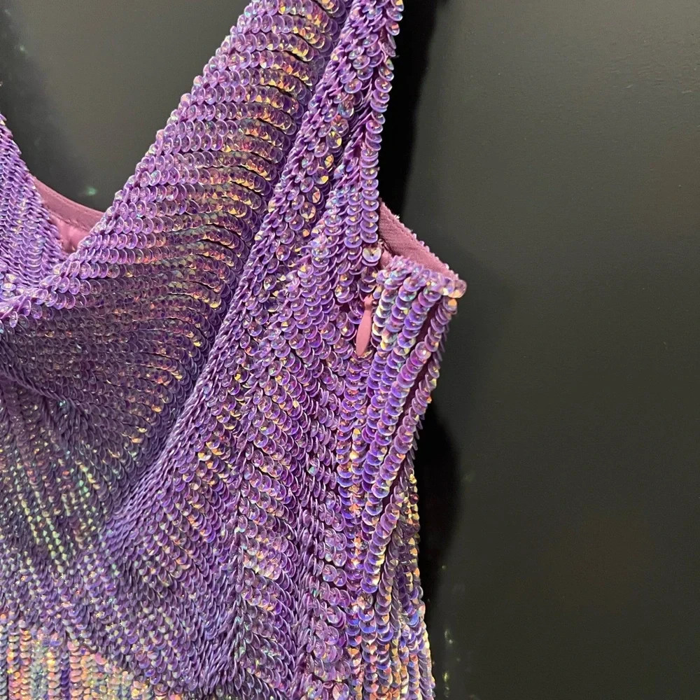 Retrofete Jill Sequin Dress in Iridescent Lavender | Size Small | Sold Out