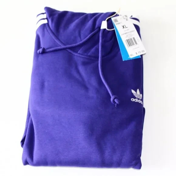 Adicolor Adidas Classics 3-Stripes Hoodie Energy Ink NWT XL Mens $70