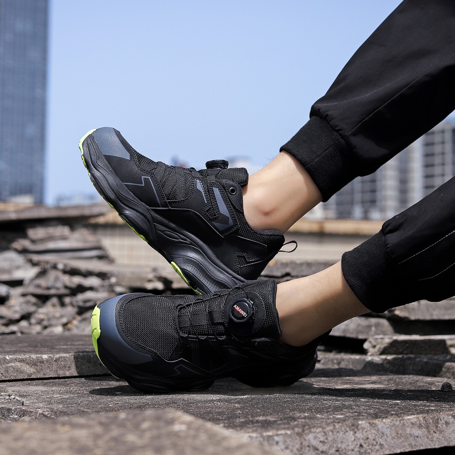 Men’s Safety Work Shoes Breathable Puncture Proof Shoes Non-slip Work Sneaker