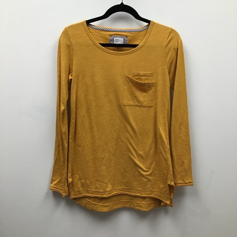 Anthropologie Postmark Womens Tunic Top Yellow Space Dye Cotton Slits XS New