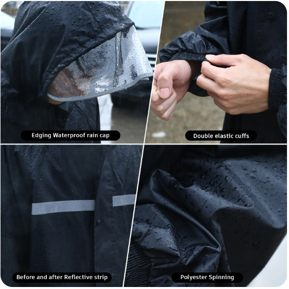 Waterproof Rain Suits Heavy Duty Raincoat Fishing Rain Gear Jacket & Pants Men