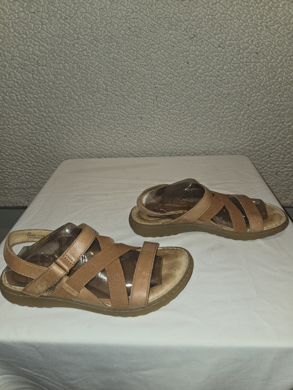 Born Manta Sandals Feature Brown Leather Straps And Elastic Gore Details For…