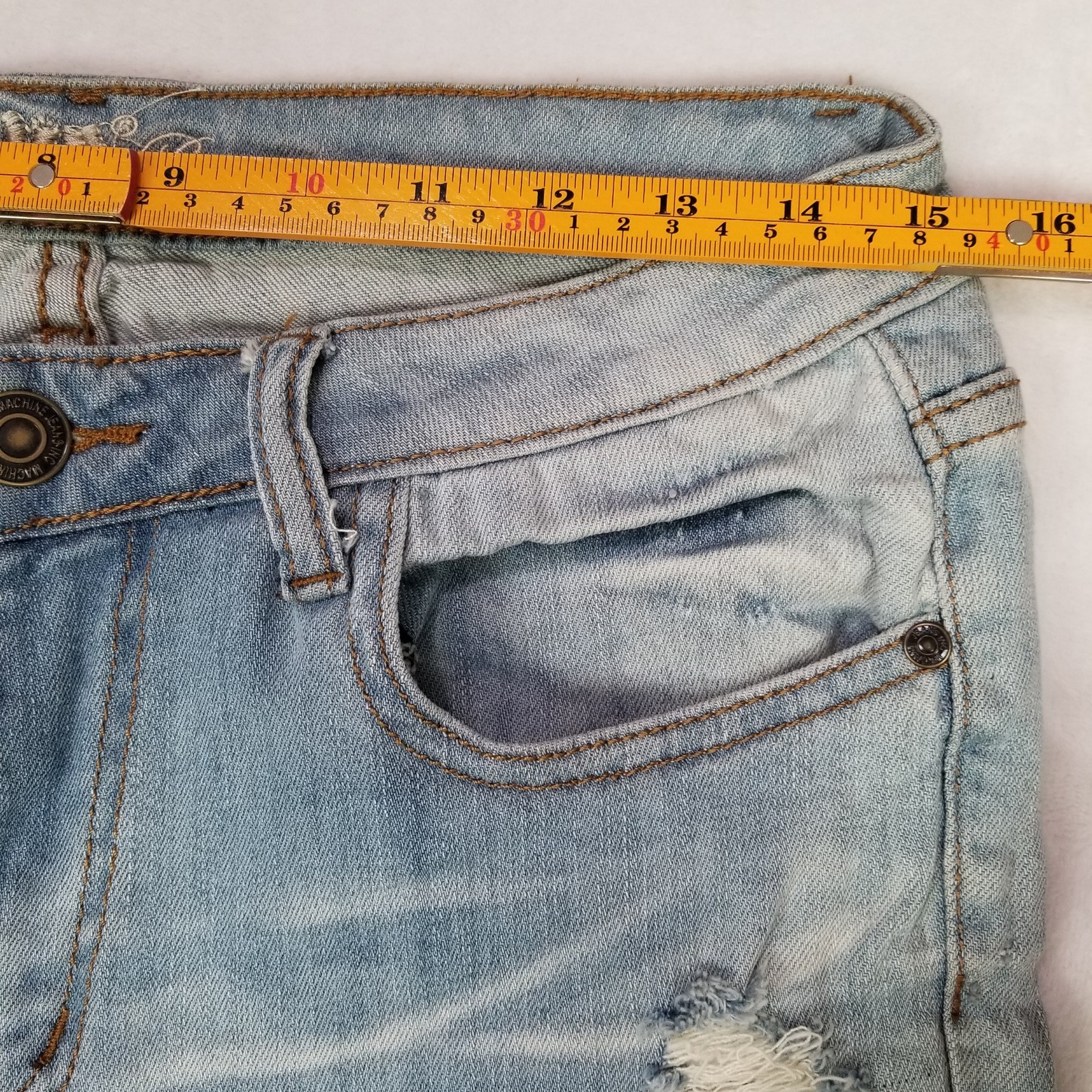 Machine Pour Neuf Mode Skinny Jeans Womens Size 31 Faded Wash Light Blue Classic