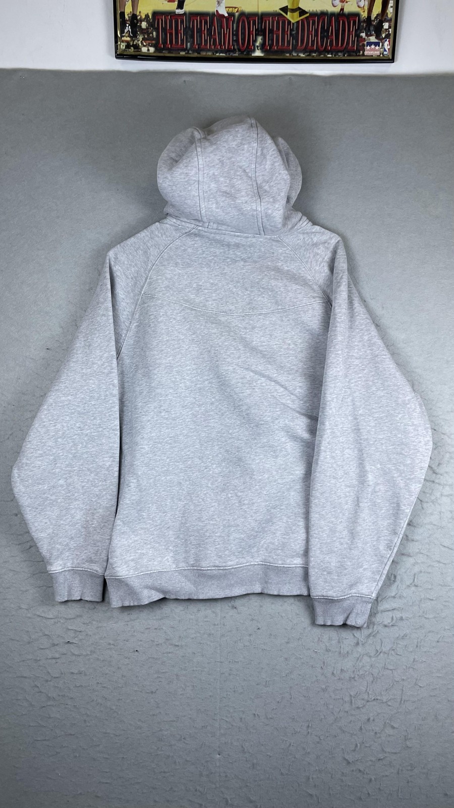 Alphalete Hoodie Mens Medium Gray Pullover Fleece Kangaroo Logo Gym Sweatshirt