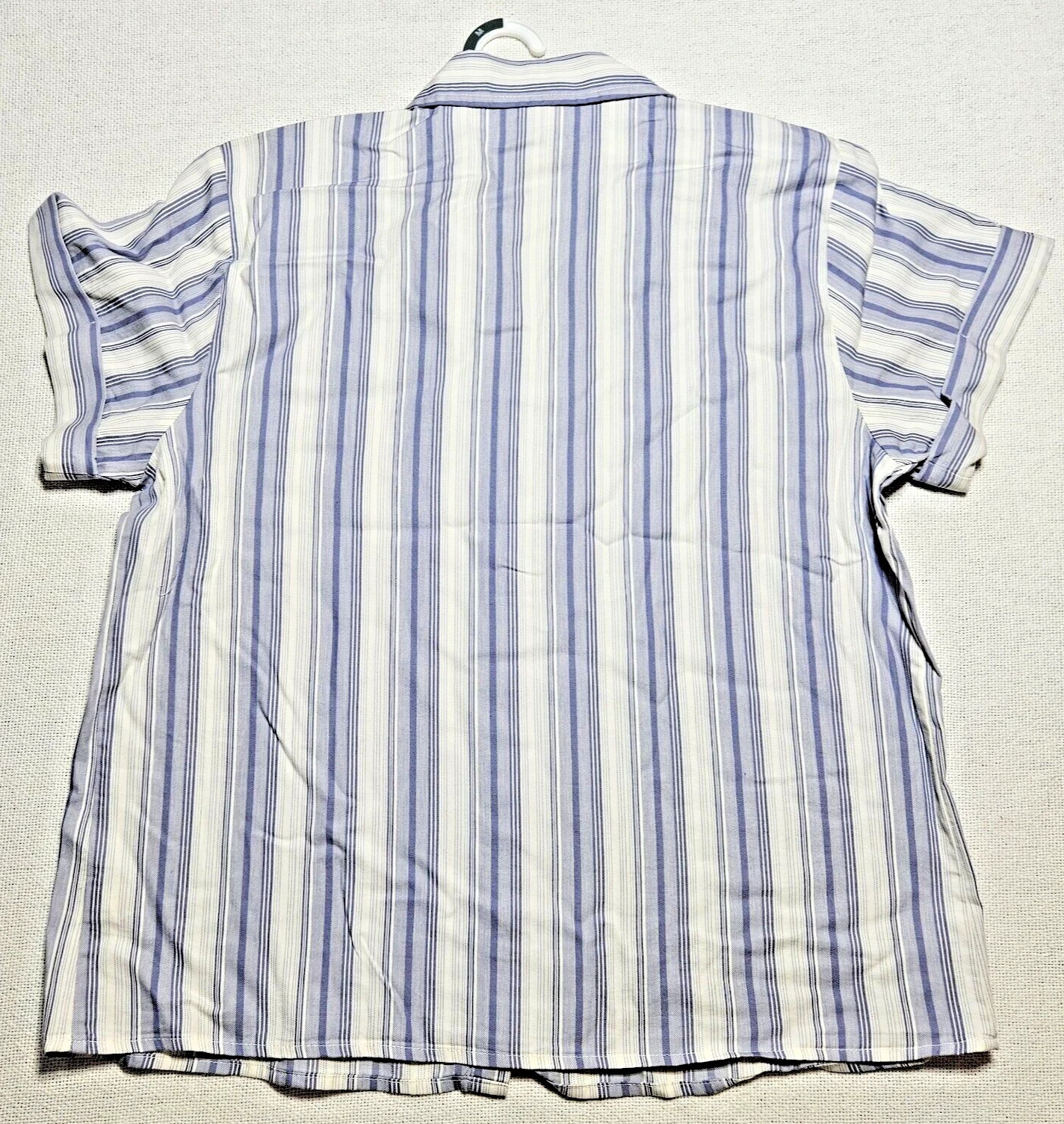 Universal Thread Gray & Blue Strip Dress Shirt Mens Size M