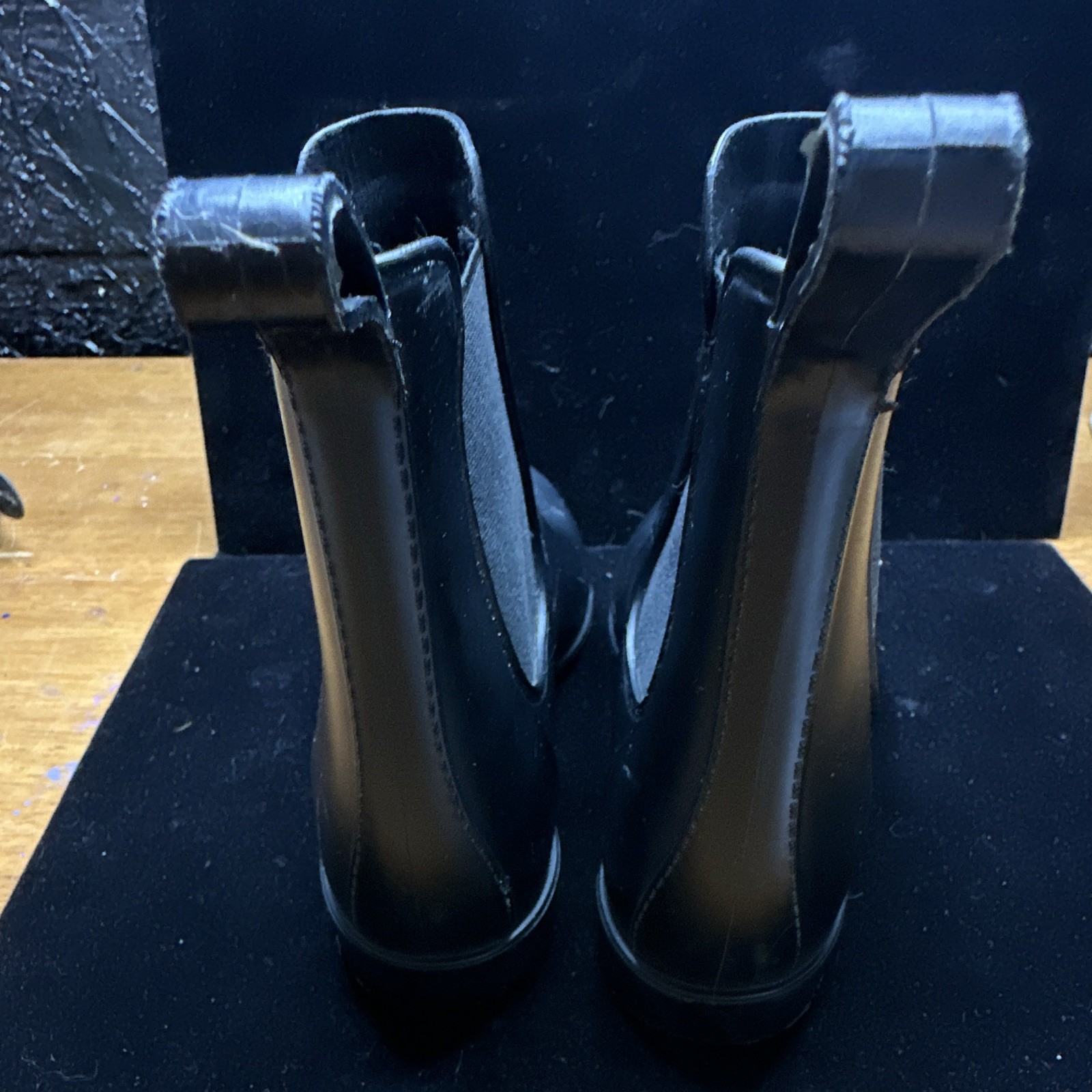 J.CREW Mercantile Women’s Black Chelsea Ankle Boots Pull-On Rubber Round Toe
