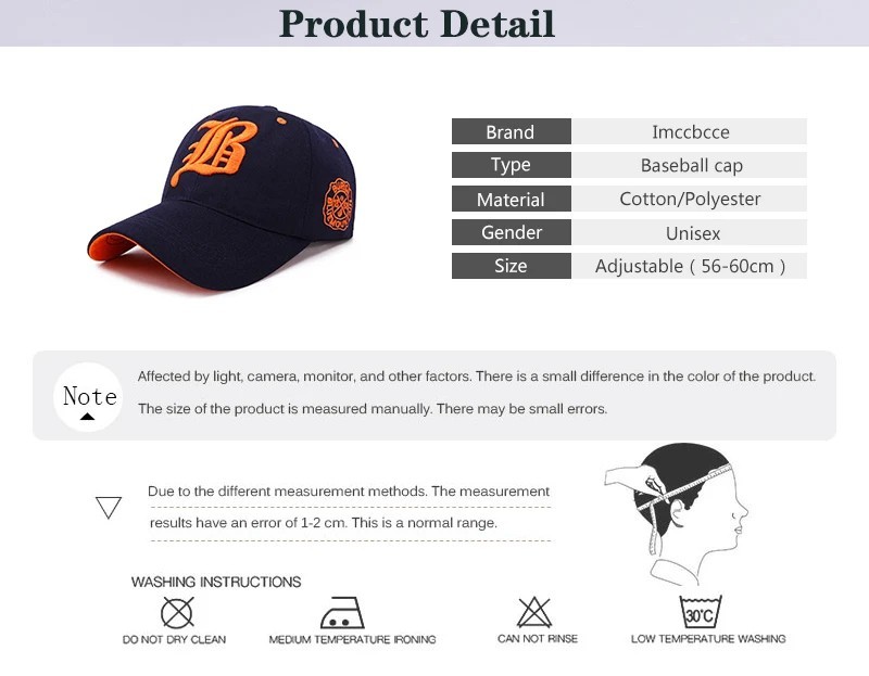 Men Women’s Cap Cotton Hat Embroidery Snapback Hip-Hop Cap Sport Sun Hat Casual