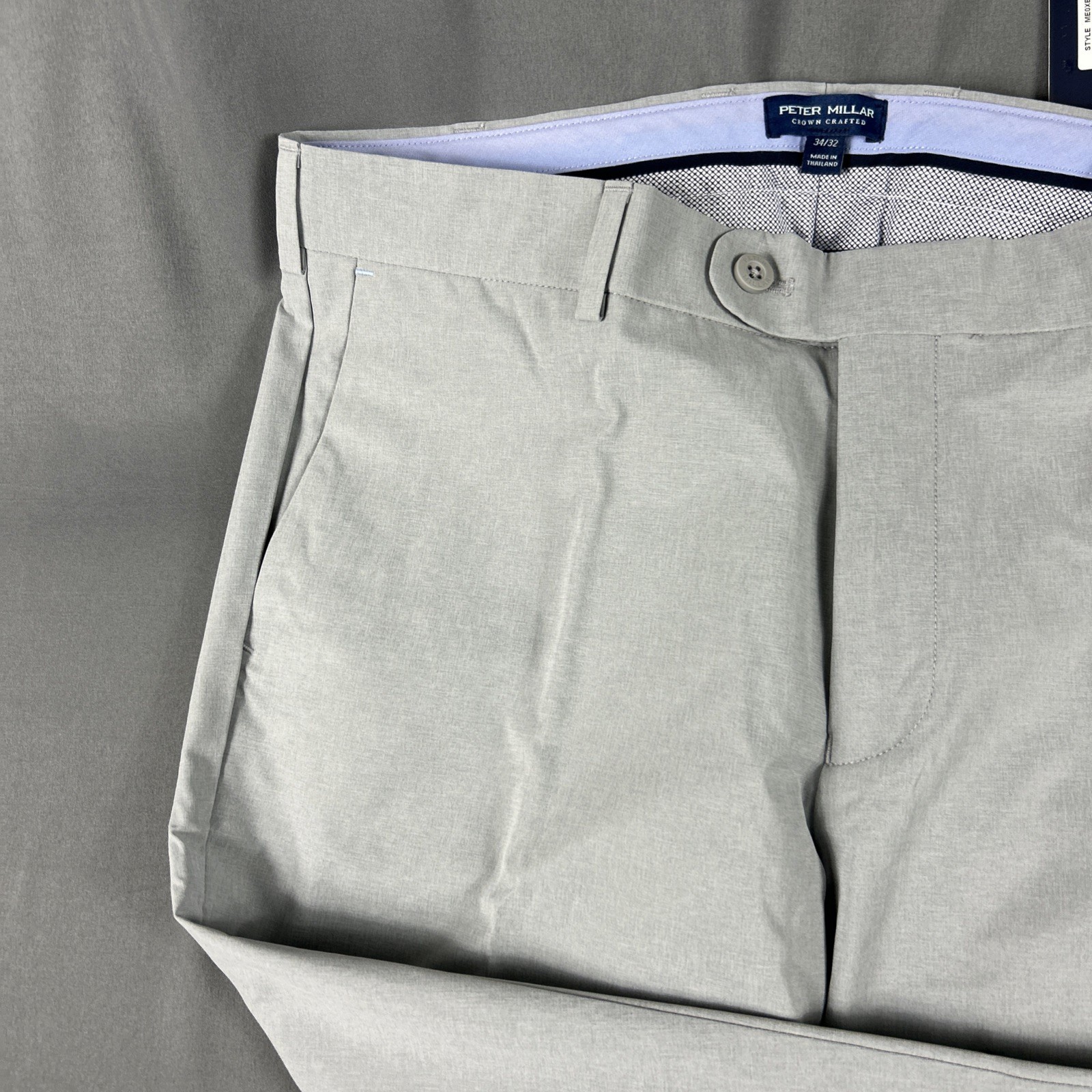 Peter Millar Golf Pants Crown Crafted Surge 34 x 32 Gale Gray NWT MSRP $185