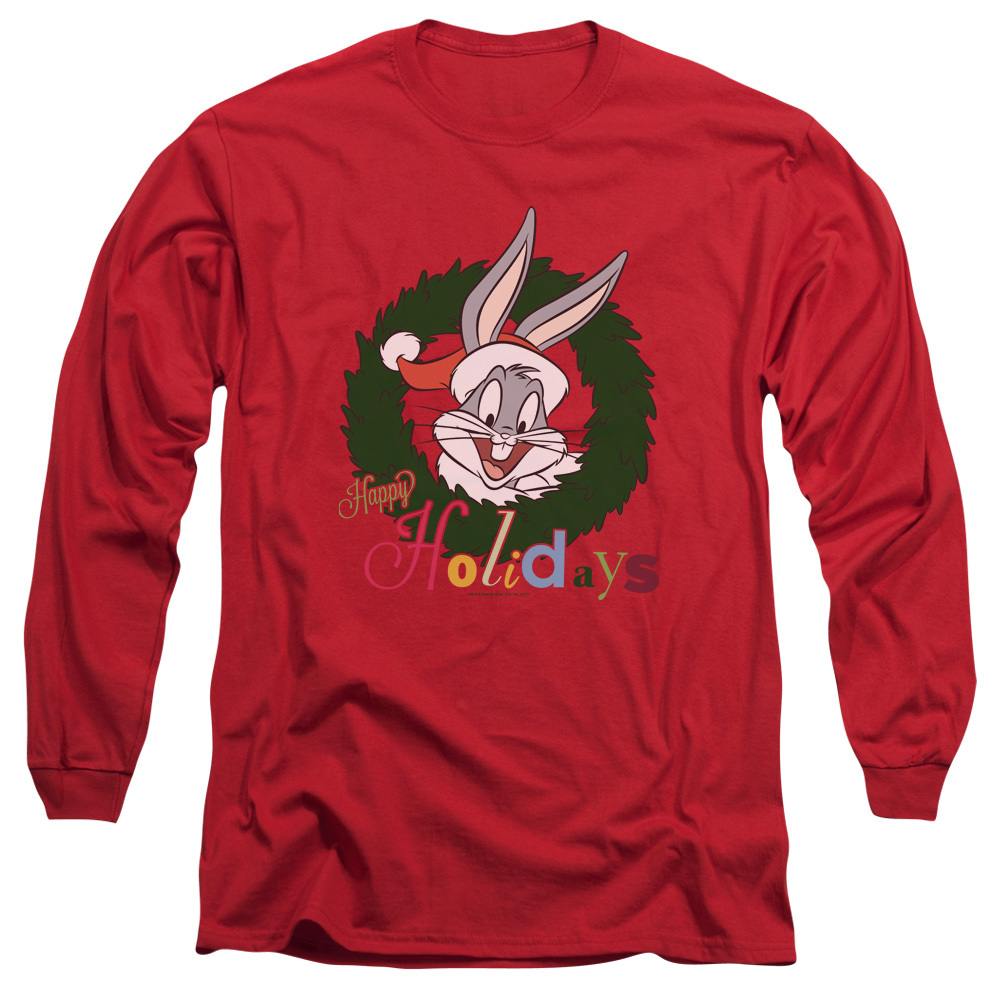 LOONEY TUNES CHRISTMAS BUNNY Licensed Men’s Long Sleeve Tee Shirt SM-3XL