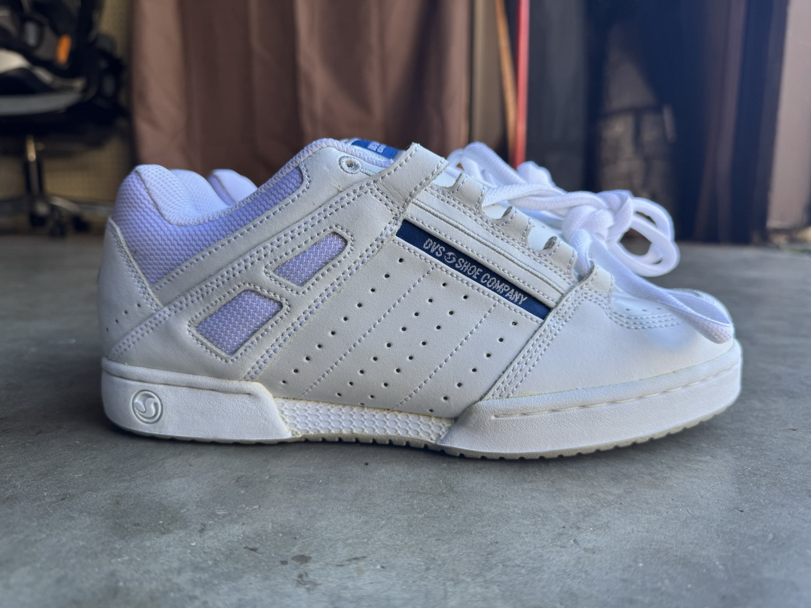 Vintage DS DVS Kerry Getz SP2 Signature Series Skate Shoe 8.5 White Blue