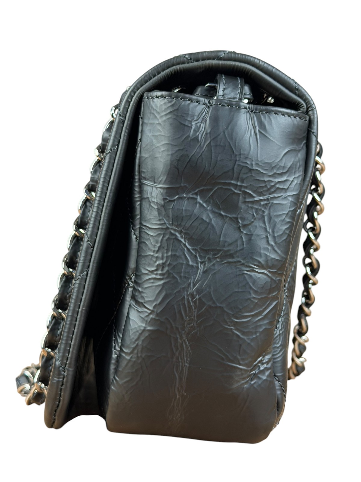 Size OS – Chanel Black Leather Ultimate Stitch Single Flap Bag 2010 / Pre-Owned
