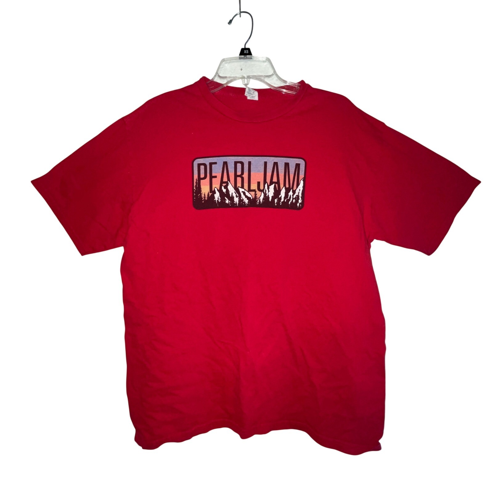 Pearl Jam 2014 Fall Tour Concert Graphic T-Shirt Red Mens Large Spectra USA