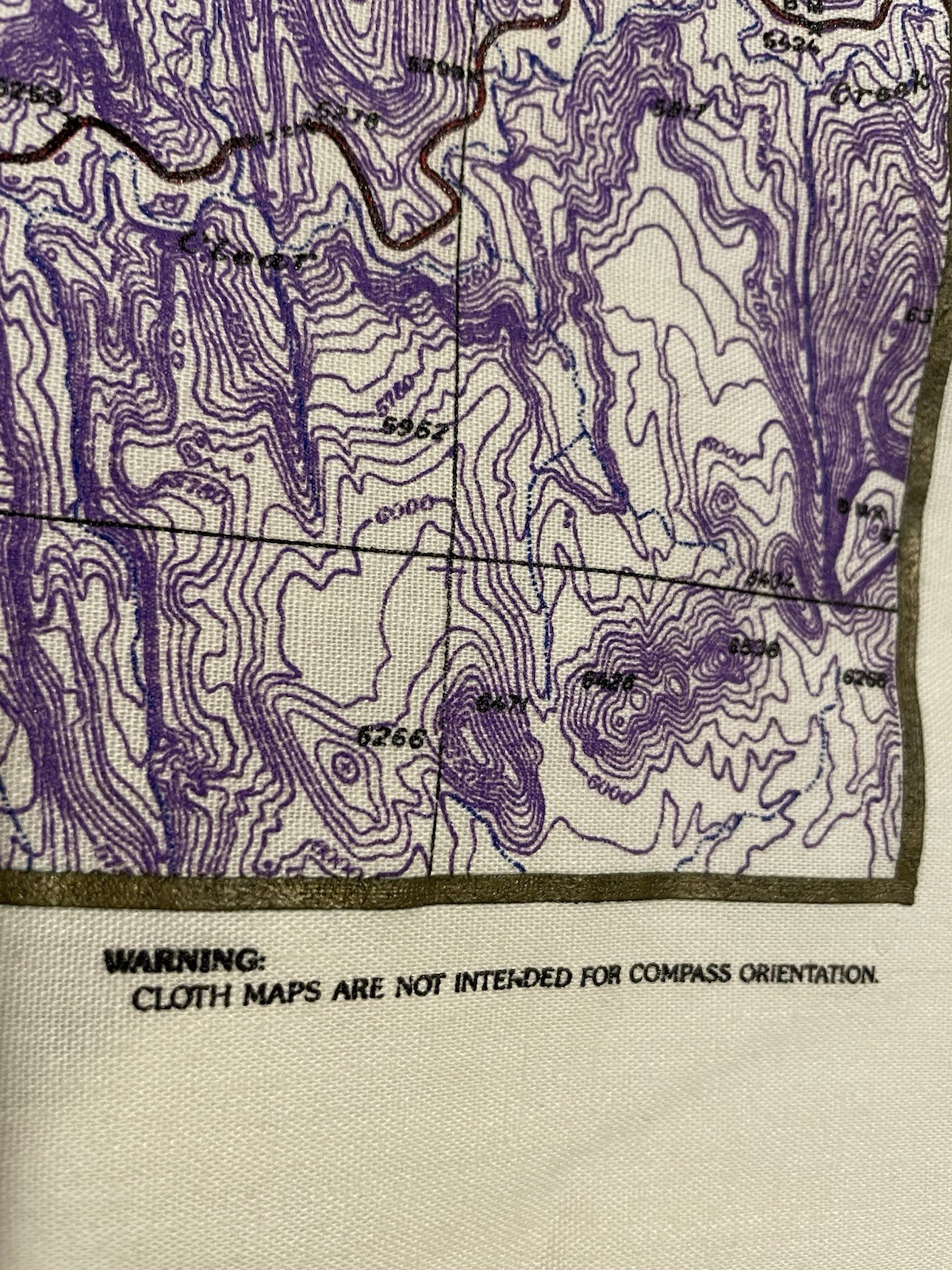 VINTAGE BandanaMap Zion National Park 21″ x 22″ Topographical Map Purple & Beige