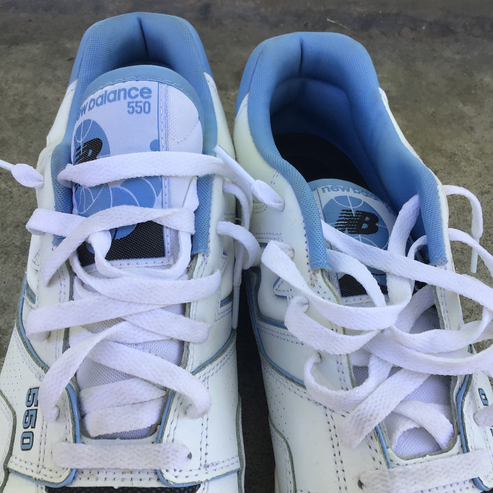 New Balance 550 UNC White University Blue White Men Size 13 BB550HL1