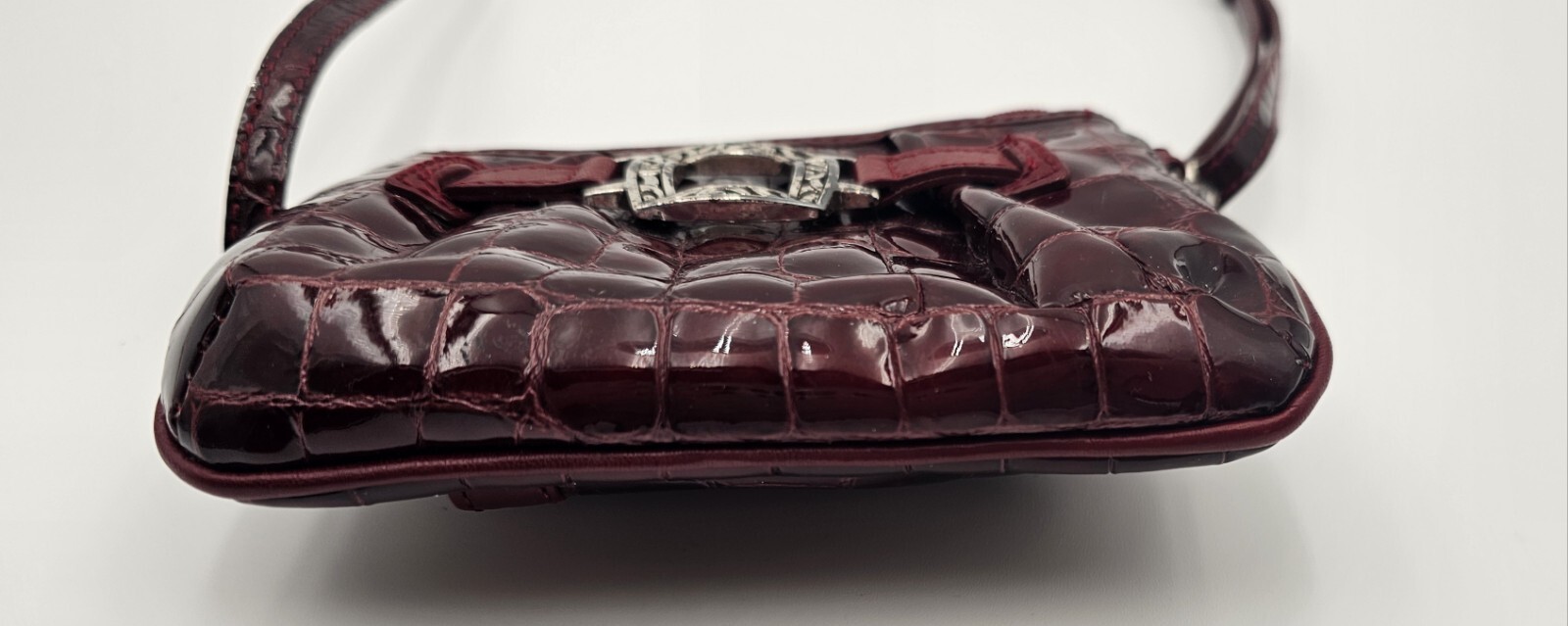 Brighton Burgundy /Dark Red Leather Crossbody Purse