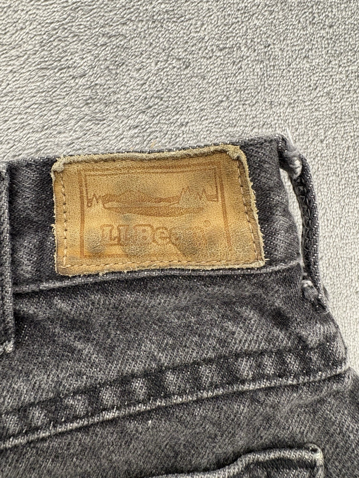 Vintage LL Bean Flannel Lined Jeans Men’s Size 30×29 Black Distressed