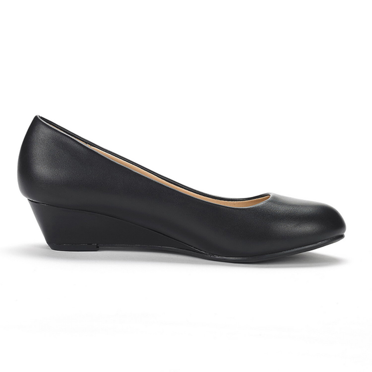 DREAM PAIRS Women’s Pumps Wedge Heel Round Toe Slip On Pump Shoes US 5-11