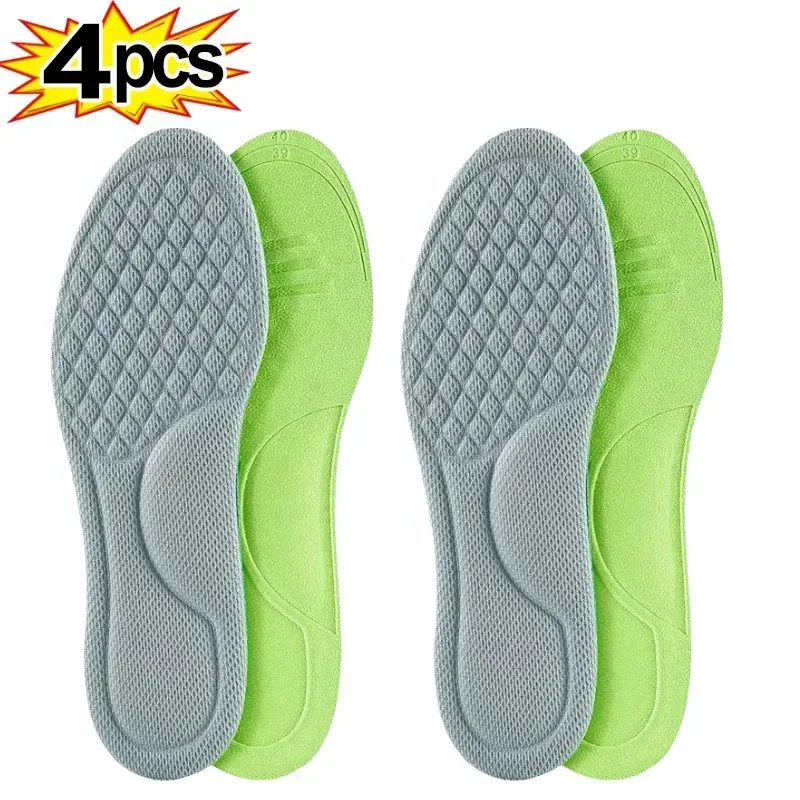 2/6pcs Soft Memory Foam Orthopedic Insoles Deodorizing Insole Shoes Sports Abso