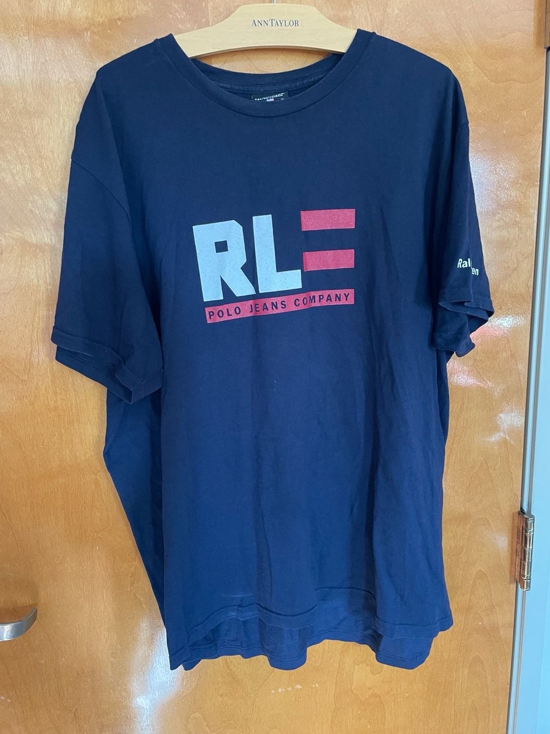 Vintage Polo Jeans Co. Ralph Lauren Graphic T-Shirt Navy Blue XL
