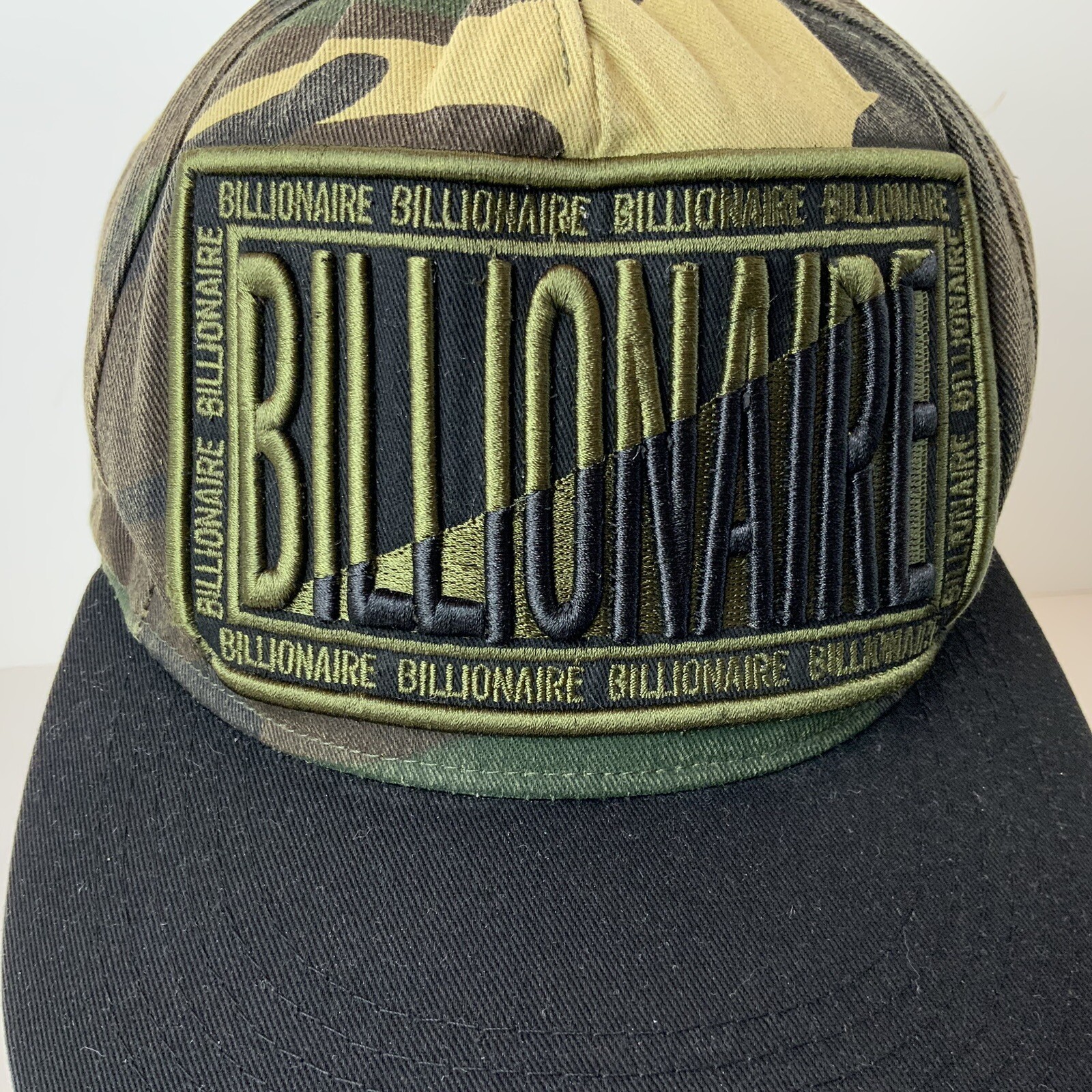 VTG Top Level “Billionaire” Camo Distressed Cotton SnapBack Cap Hat