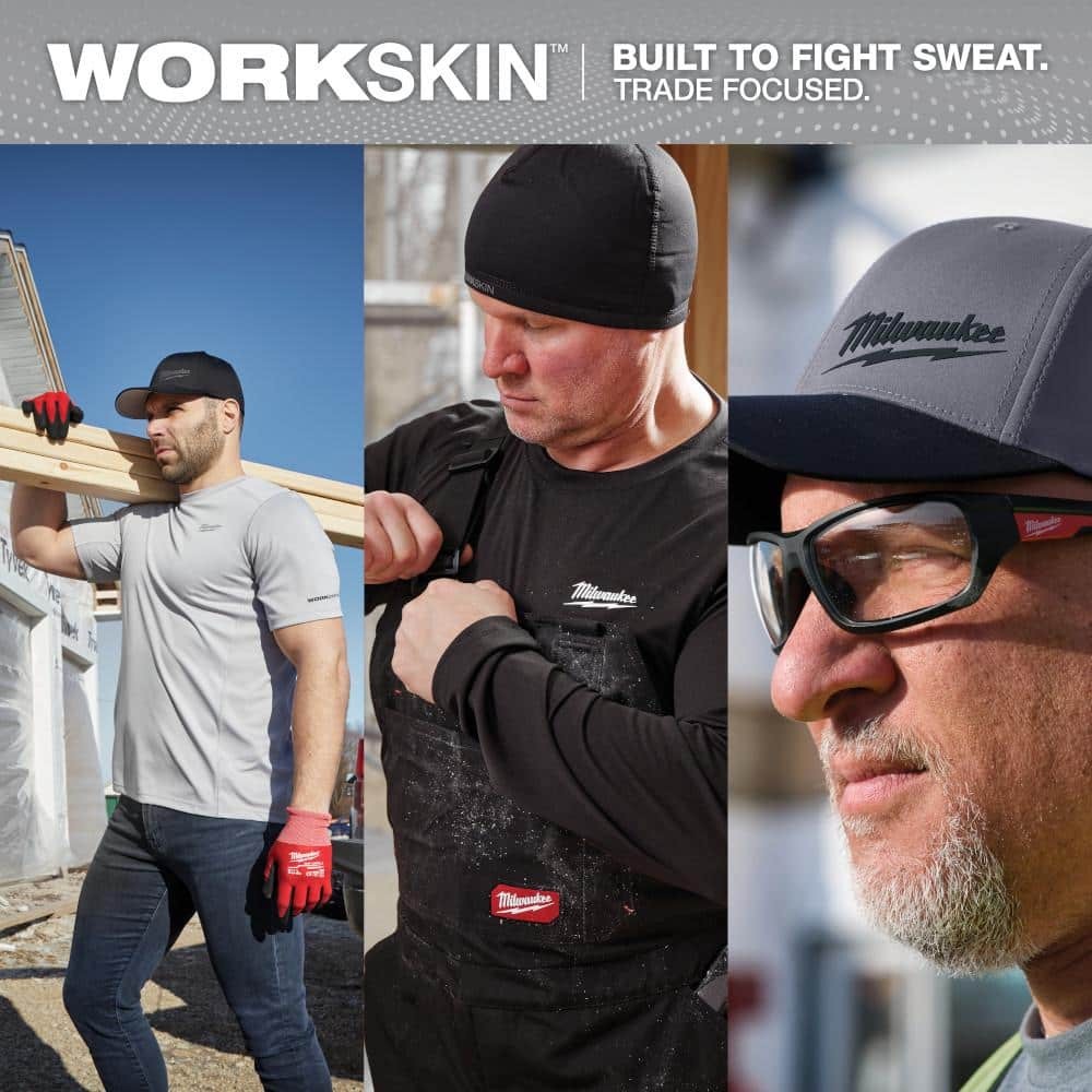 Milwaukee Small/Medium Gray WORKSKIN Fitted Hat