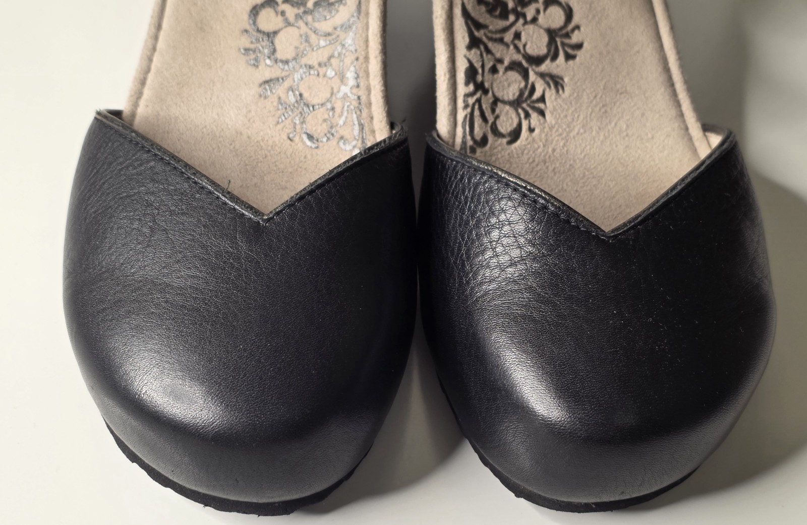 Aetrex Mia Women’s Leather Mary Jane Wedge Shoes Black Sz 7-7.5M EUR 40