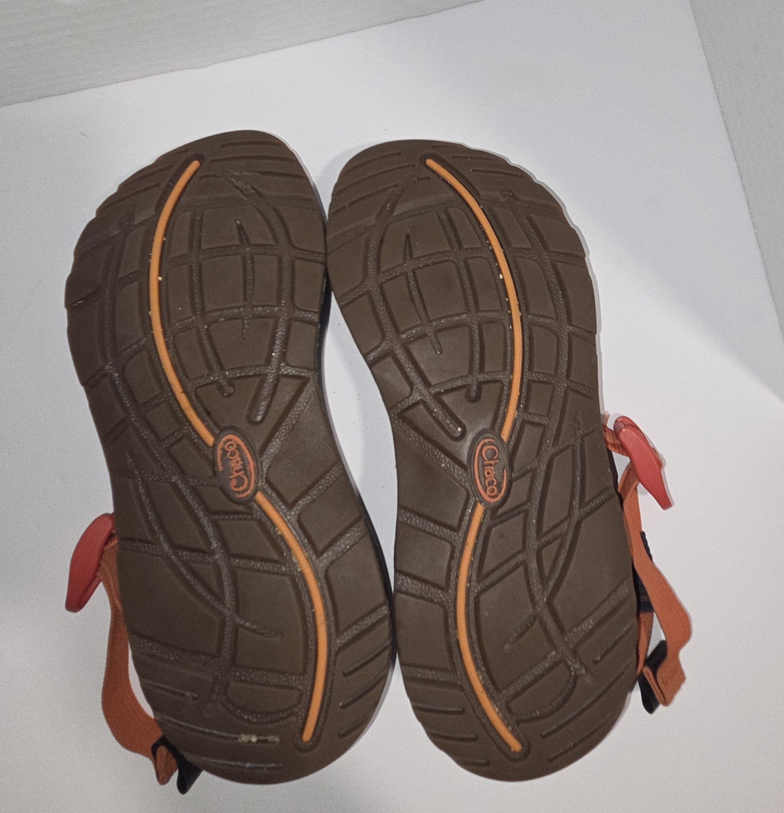 Chaco Women’s Strappy Sport Sandals Adjustable Straps Orange/Black Size 7
