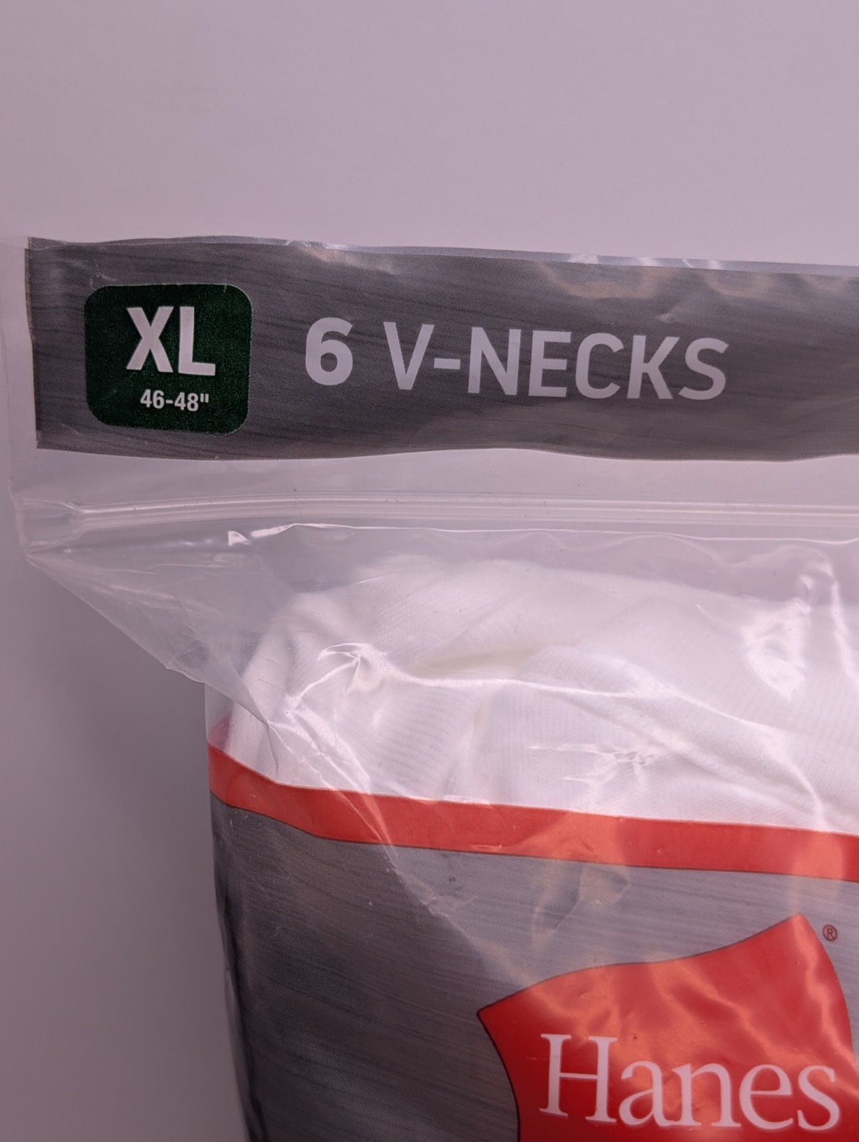 Hanes Ultimate V Neck T Shirts 6 Pack XL White Tagless Undershirts New Sealed