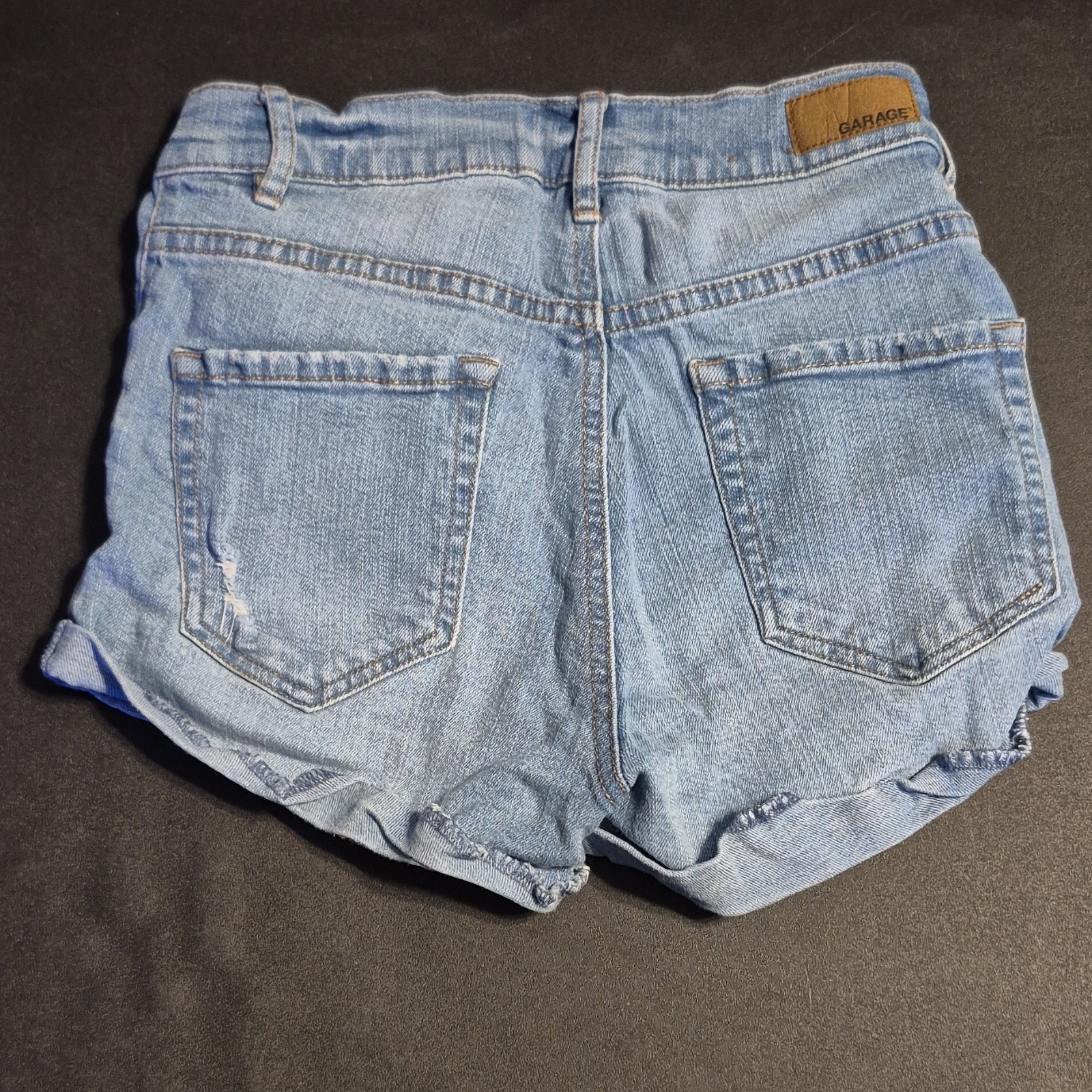 Garage Women’s Light Blue Distressed Denim Shorts Size 1