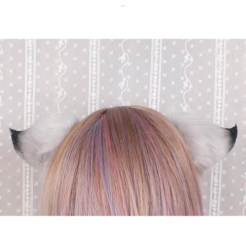 Anime Wolf Ear Headear Beast Fox Ear Hairhoop Halloween Christmas Cosplay Prop