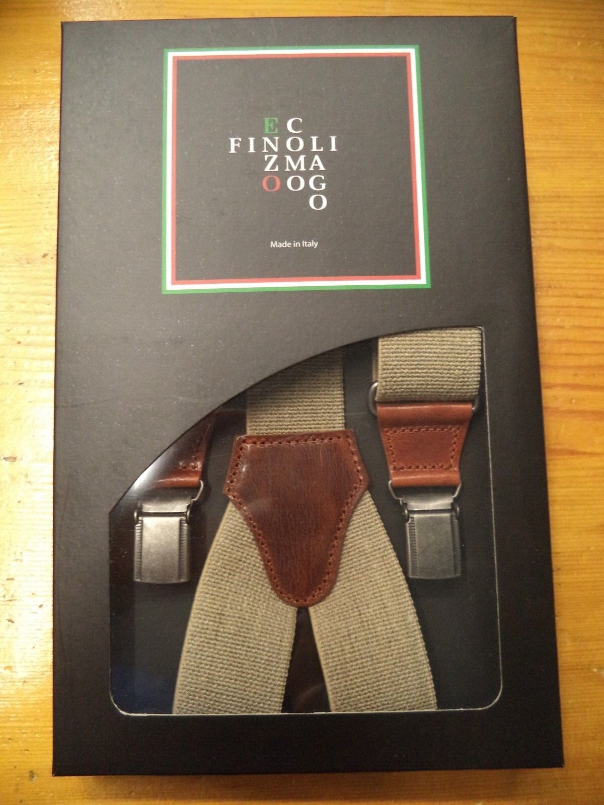 Solid color linen strap, 36 mm, leather inserts 100% Made in Italy