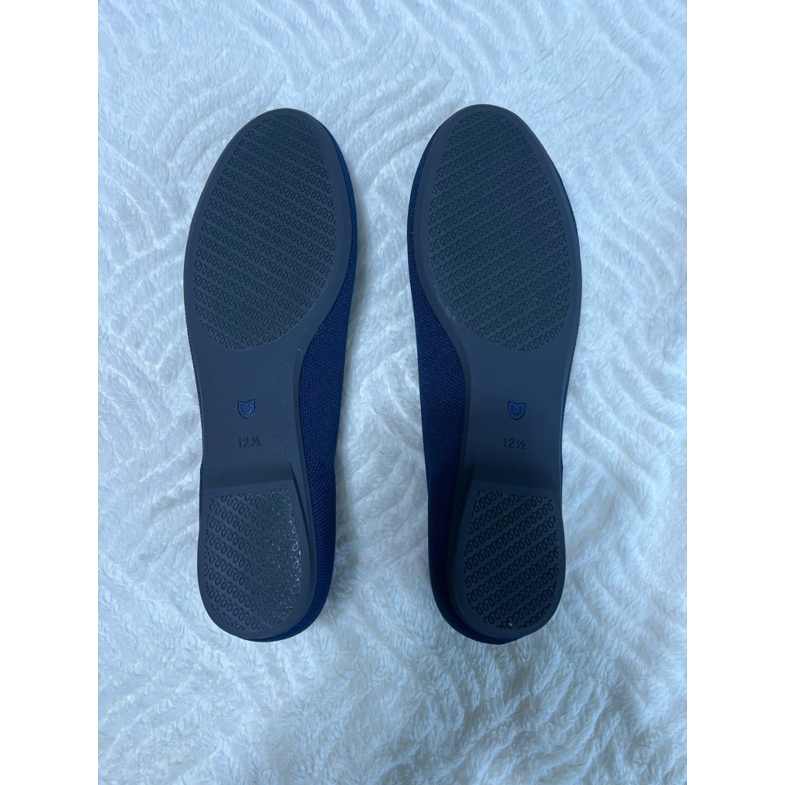 Rothy’s The Ballet Flat Dark Navy Bow Flats NIB Size 12.5
