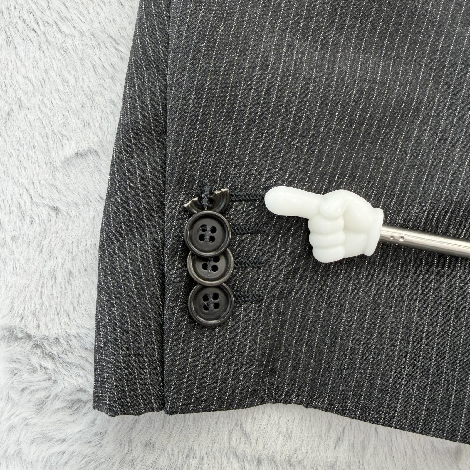 Boggi Milano Suit Mens IT 52 US 42 Gray Pinstripe Wool 2 Piece 36×32 Pants Italy