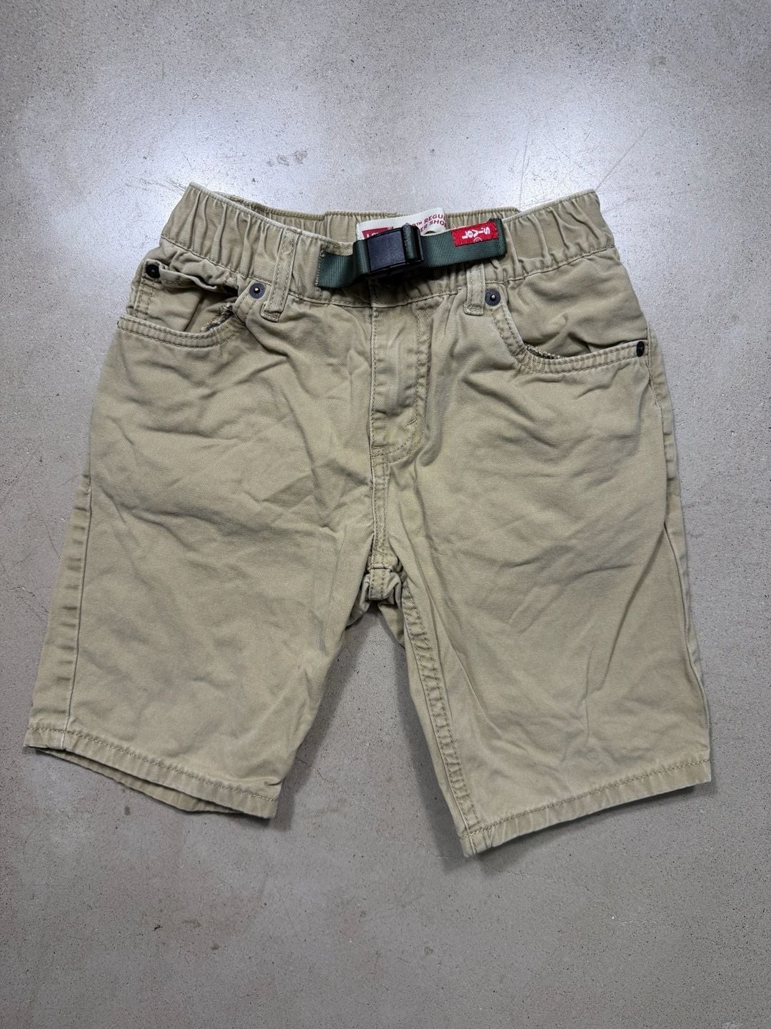 Levi’s 502 Regular Taper Chino Shorts with Webbed Belt – Boys Size 12 Reg