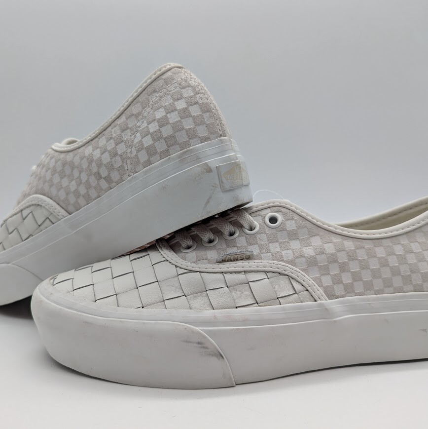 Vans – Authentic Platform 2.0 – Size 8M/9.5W – White Leather / Blanc De Blanc