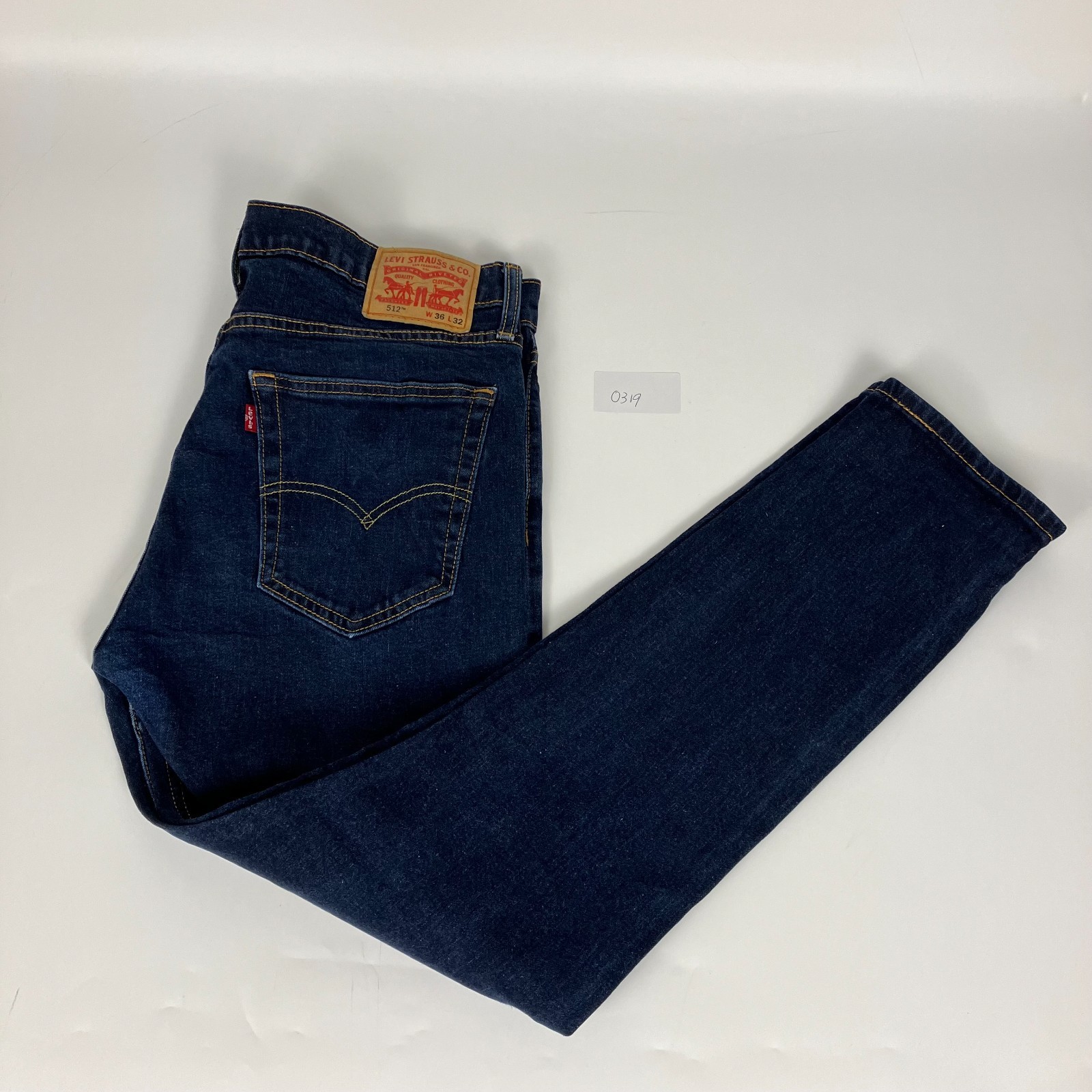 Vintage Levi’s 512 2000 Y2K Navy Blue Relaxed Fit Denim Jeans W36 L32
