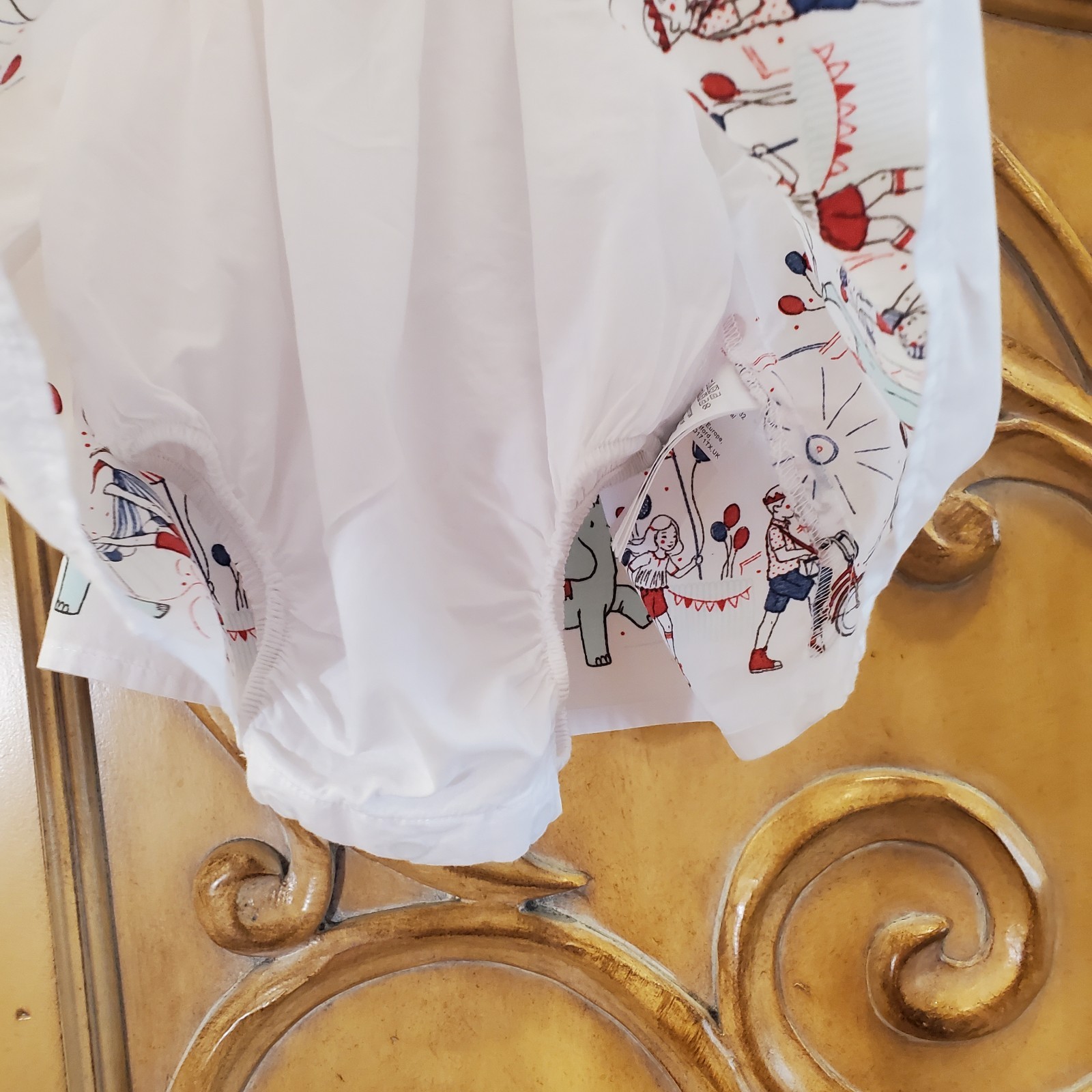PolkaTots Baby Girl Dress 0-3M Circus Carnival Red White Blue Bow Ruffle Whimsy