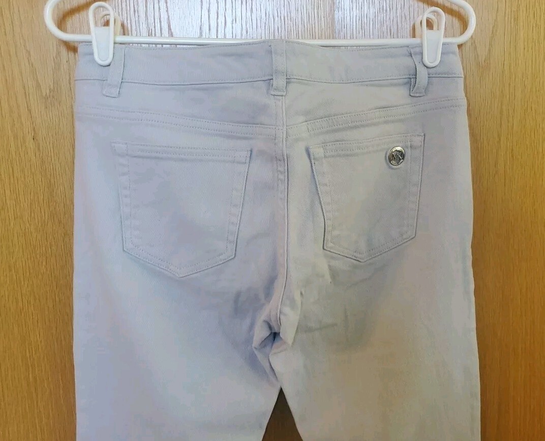 Michael Kors Womens Size 2 Skinny Stretch 98% Cotton 2% Elastane Jeans Ivory